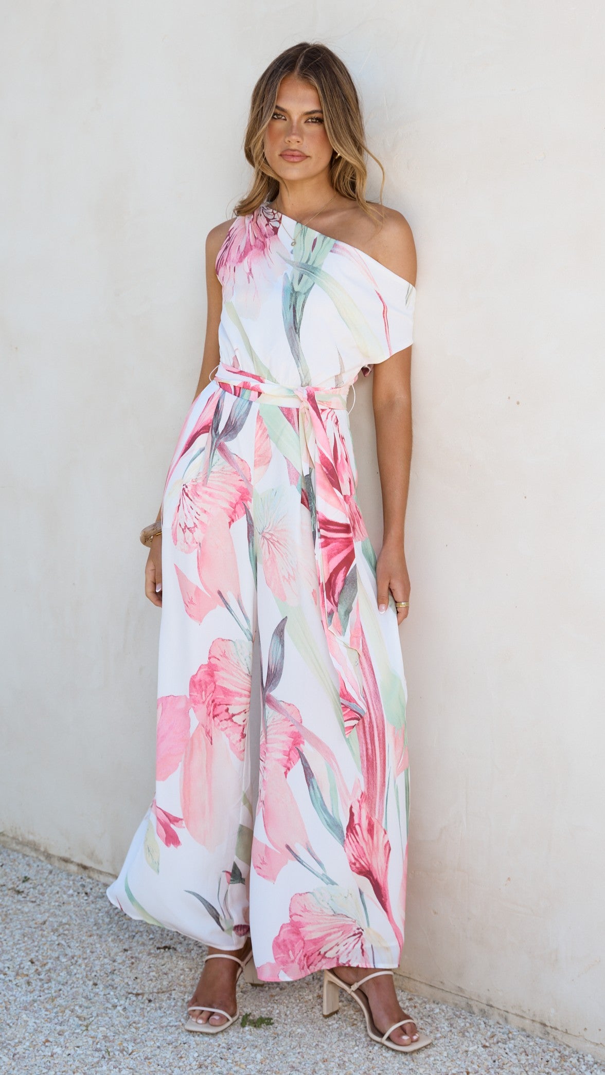 Oasis One Shoulder Jumpsuit - Pink Floral - Buy Women's Jumpsuits