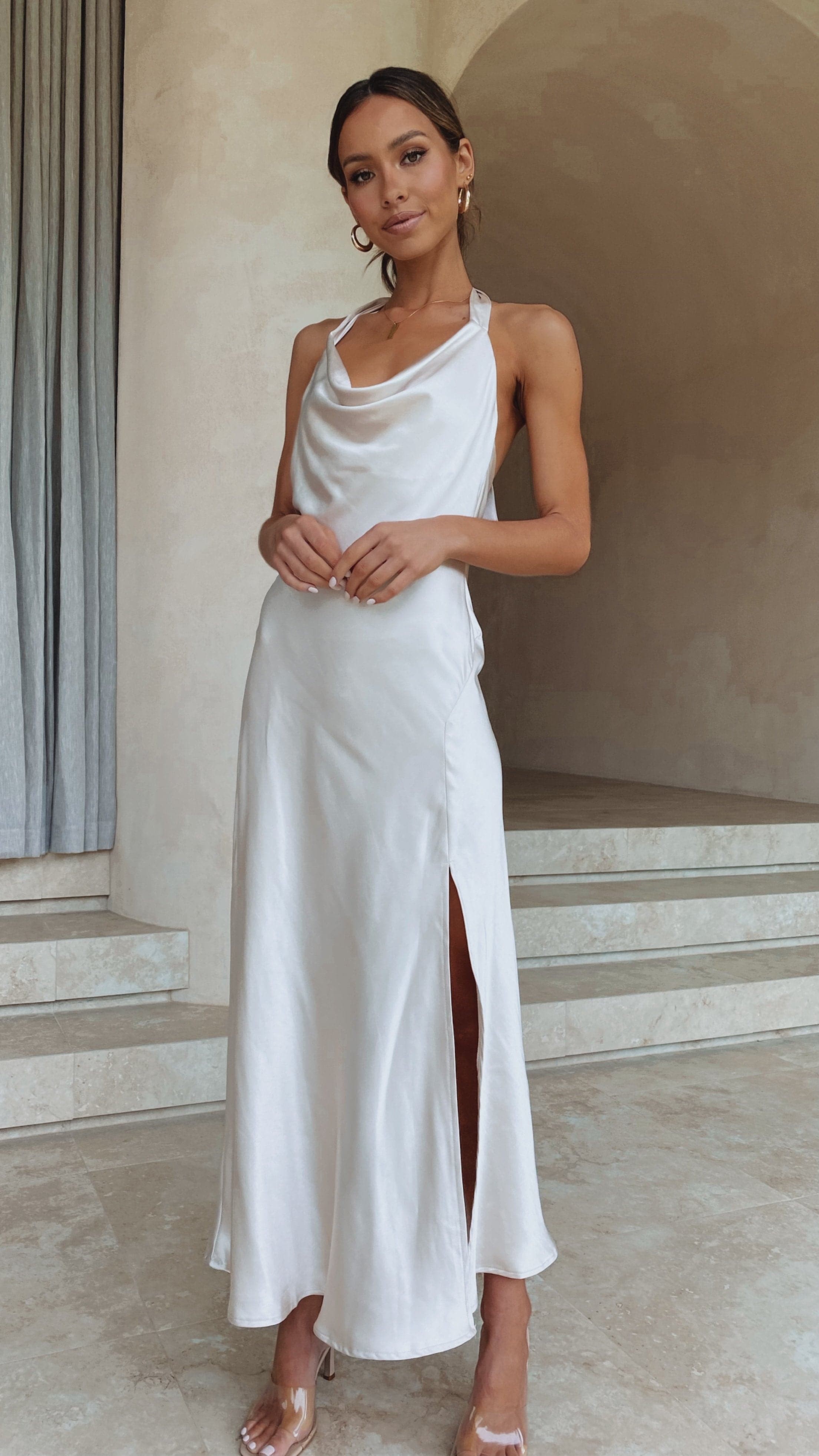 Sian Maxi Dress - Champagne Billy J Sian Maxi Dress - Champagne Billy J