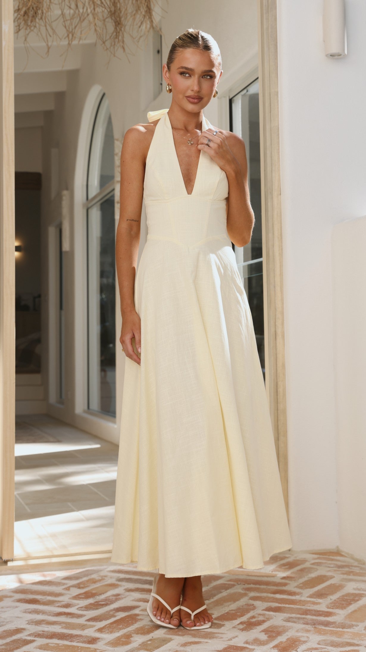 Skye Maxi Dress - Yellow - Billy J
