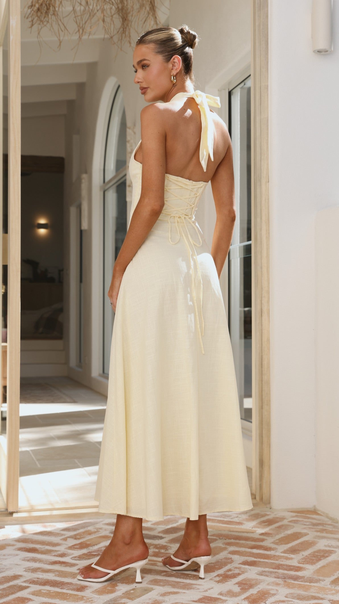 skye maxi dress Sorrels Size:12p the Skye Stripe Maxi Creamy Green Goddess Dressing