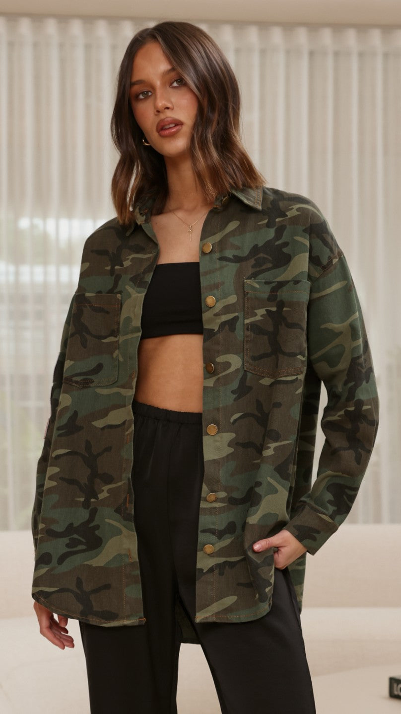 Kennedy Jacket - Green Camo - Billy J