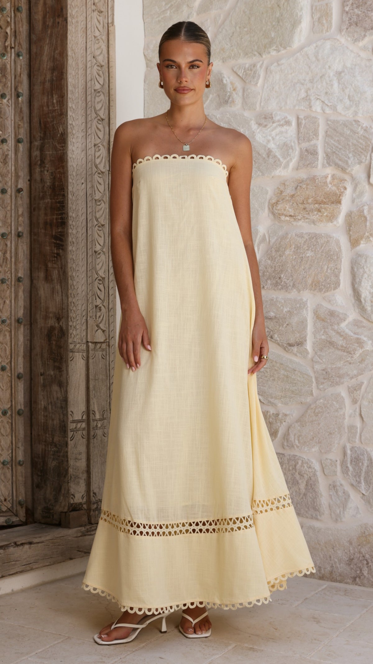 Sandra Maxi Dress - Yellow - Billy J