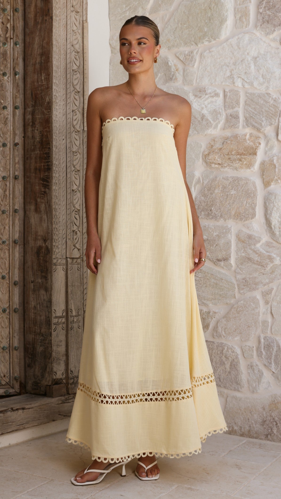 Sandra Maxi Dress - Yellow - Billy J