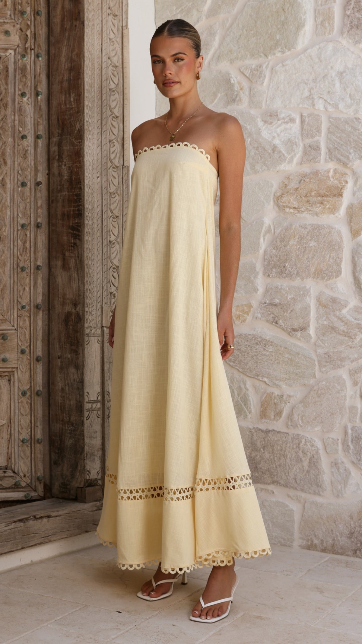 Sandra Maxi Dress - Yellow - Billy J