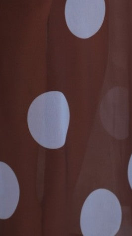 Cataleya Mesh Maxi Dress - Brown / Blue Polka Dot - Billy J