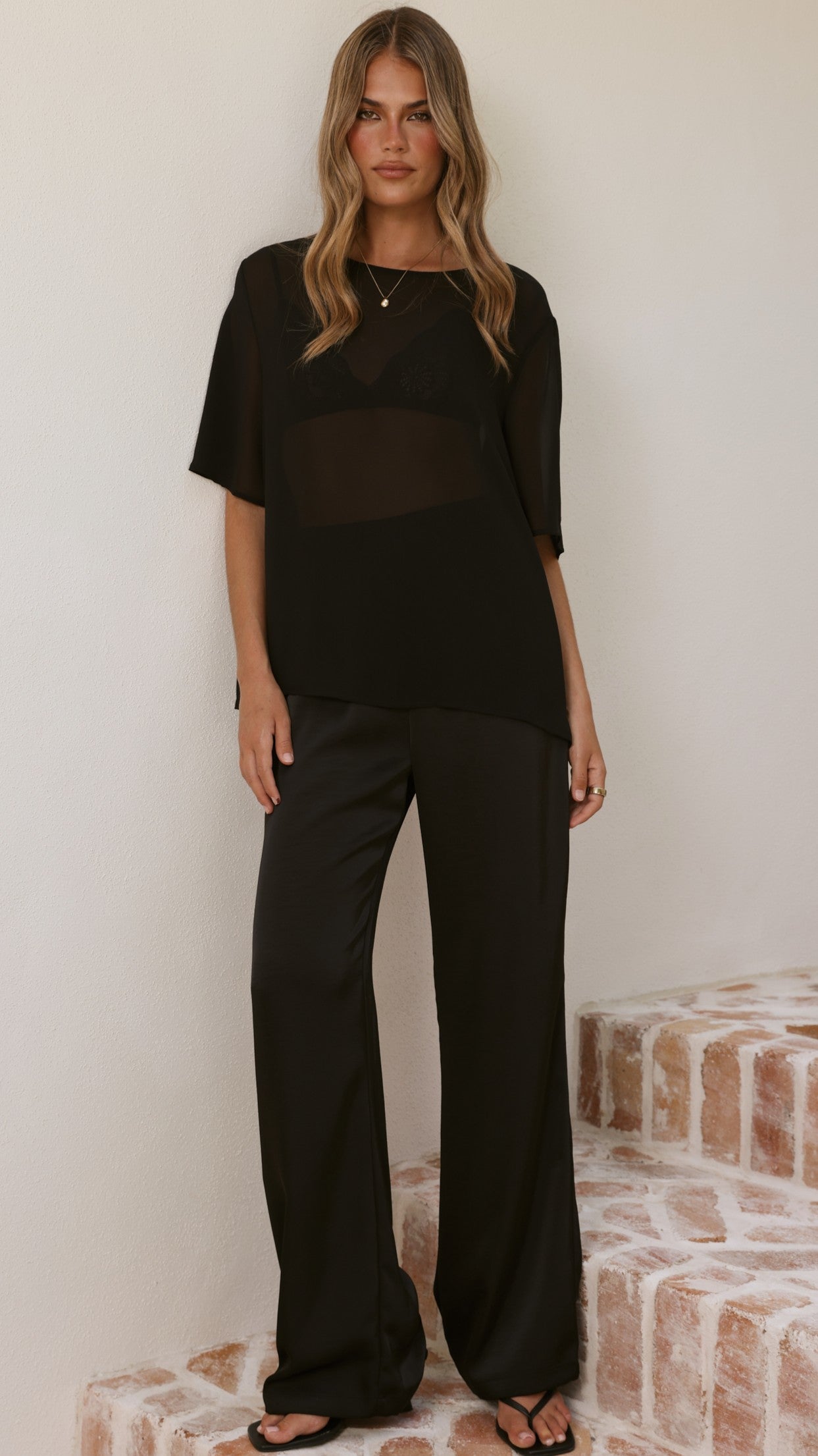 Davette Mesh T-Shirt - Black - Billy J