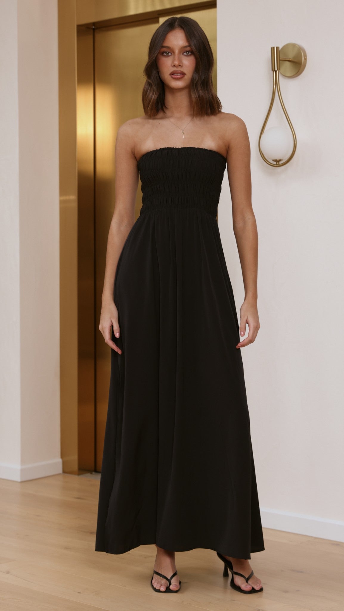 Marcy Maxi Dress - Black - Billy J