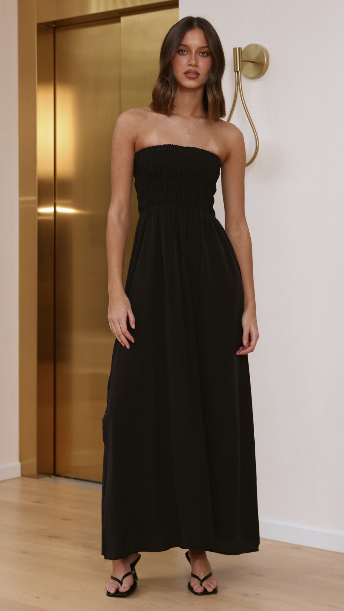 Marcy Maxi Dress - Black - Billy J