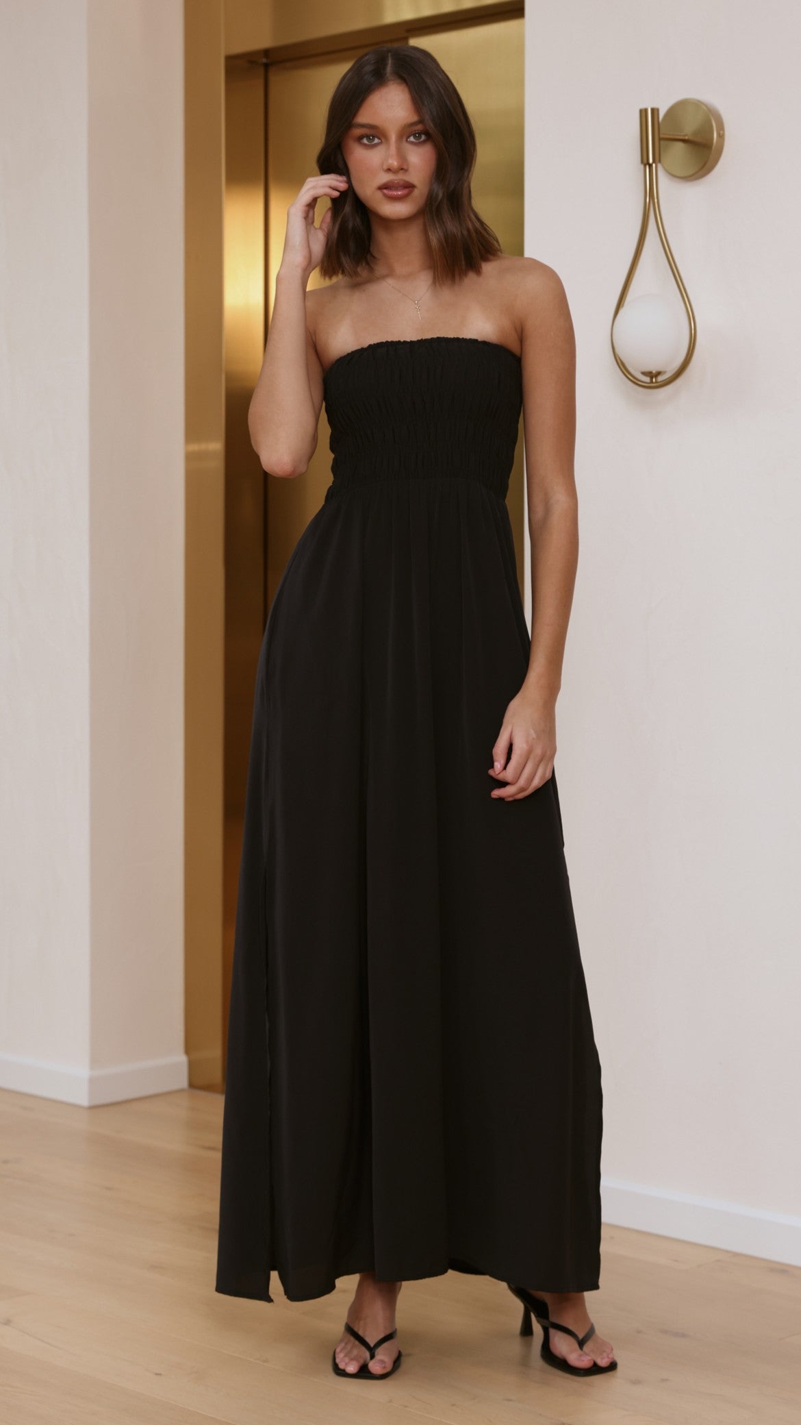 Marcy Maxi Dress - Black - Billy J