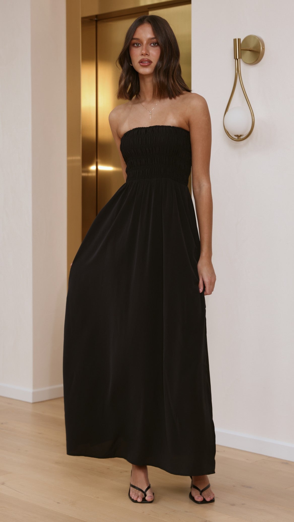 Marcy Maxi Dress - Black - Billy J
