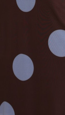 Loralei Mesh Maxi Dress - Brown / Blue Polka Dot - Billy J