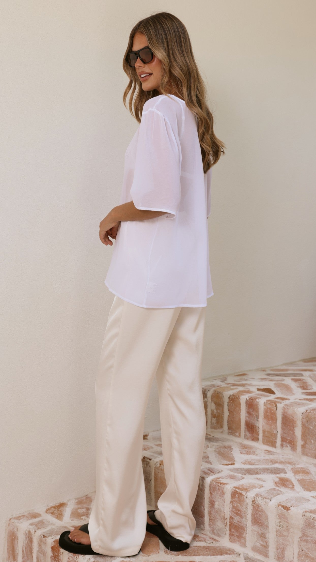Davette Mesh T-Shirt - White - Billy J