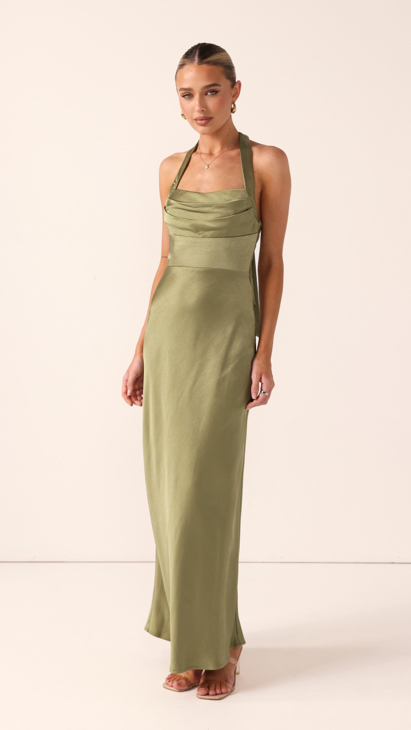 Alexa Maxi Dress - Olive - Billy J