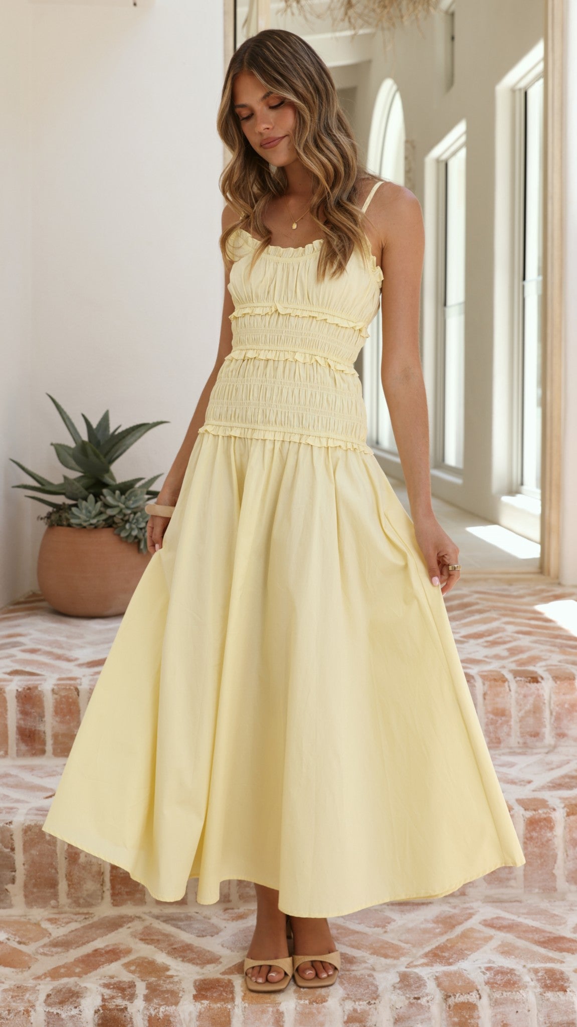 Vida Maxi Dress - Yellow - Billy J