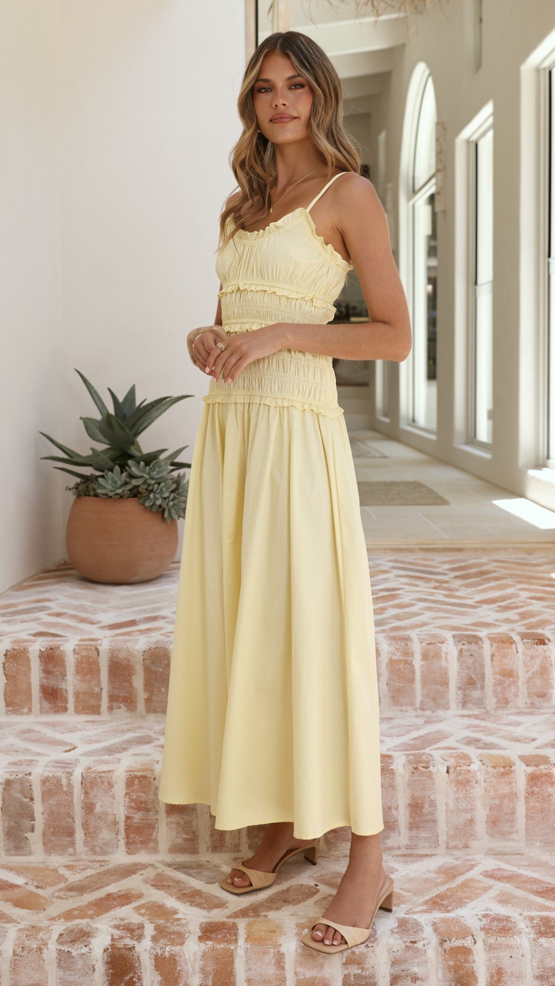 Vida Maxi Dress - Yellow - Billy J