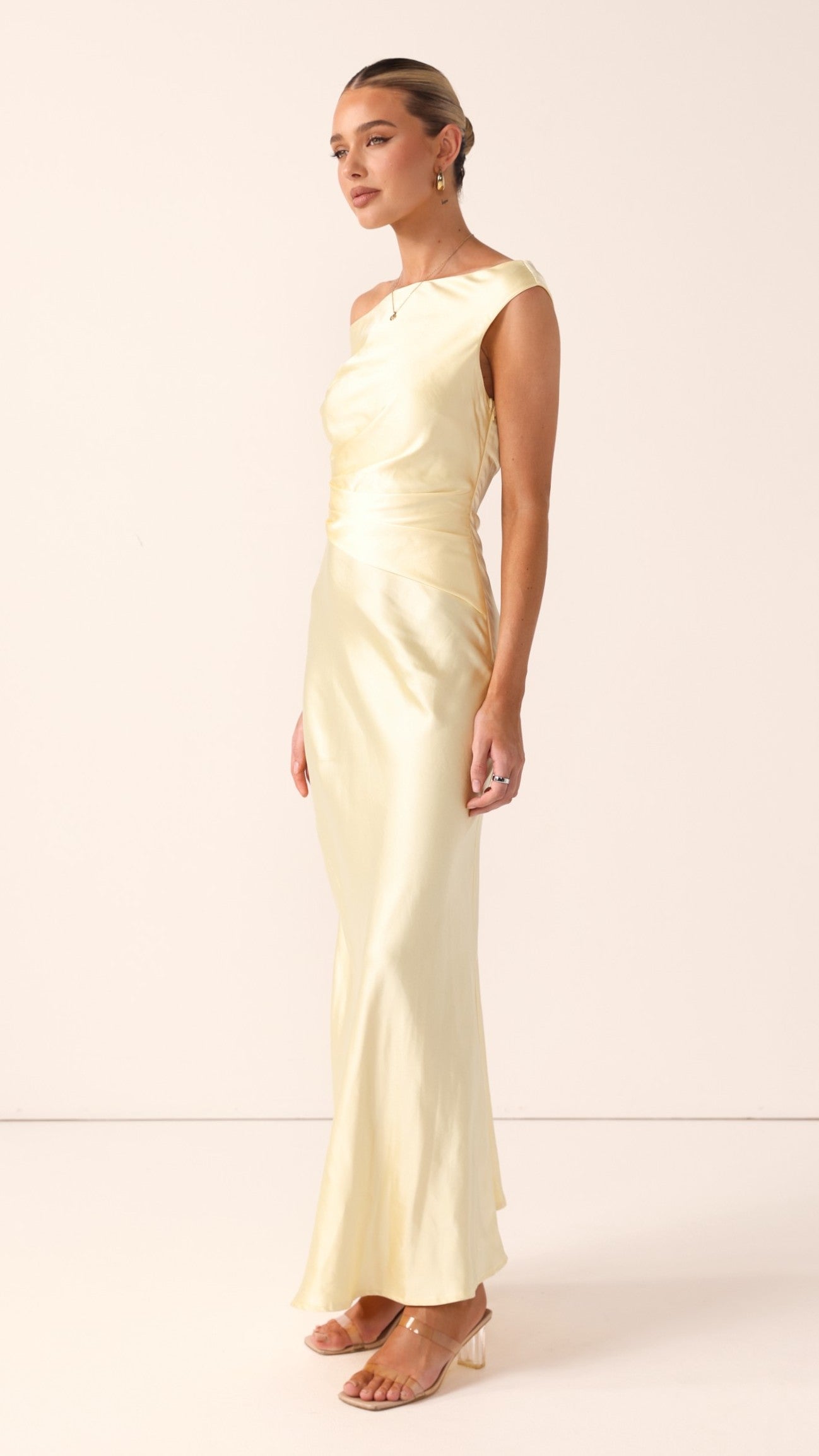 Auria Off Shoulder Maxi Dress - Yellow - Billy J