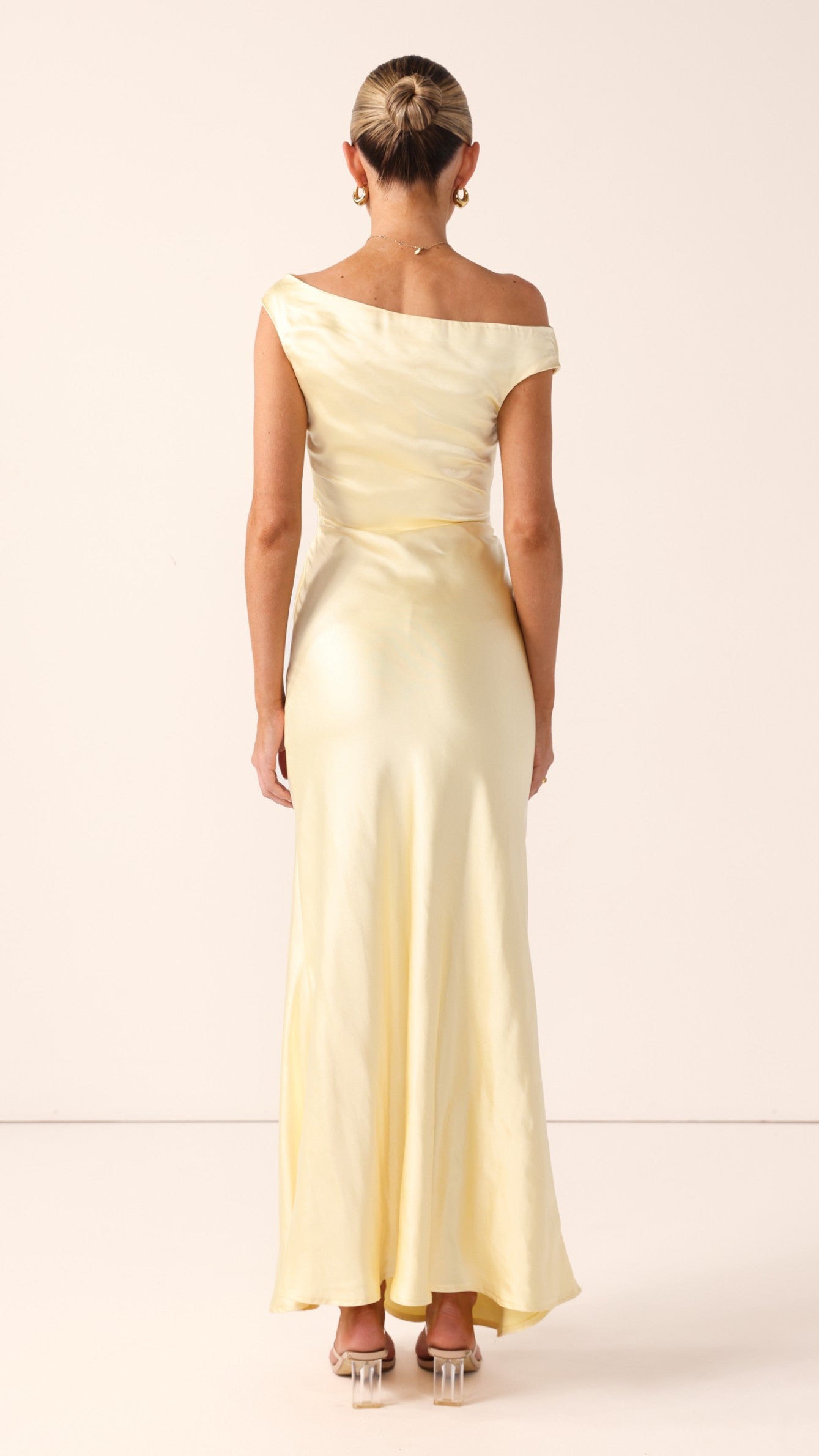 Auria Off Shoulder Maxi Dress - Yellow - Billy J
