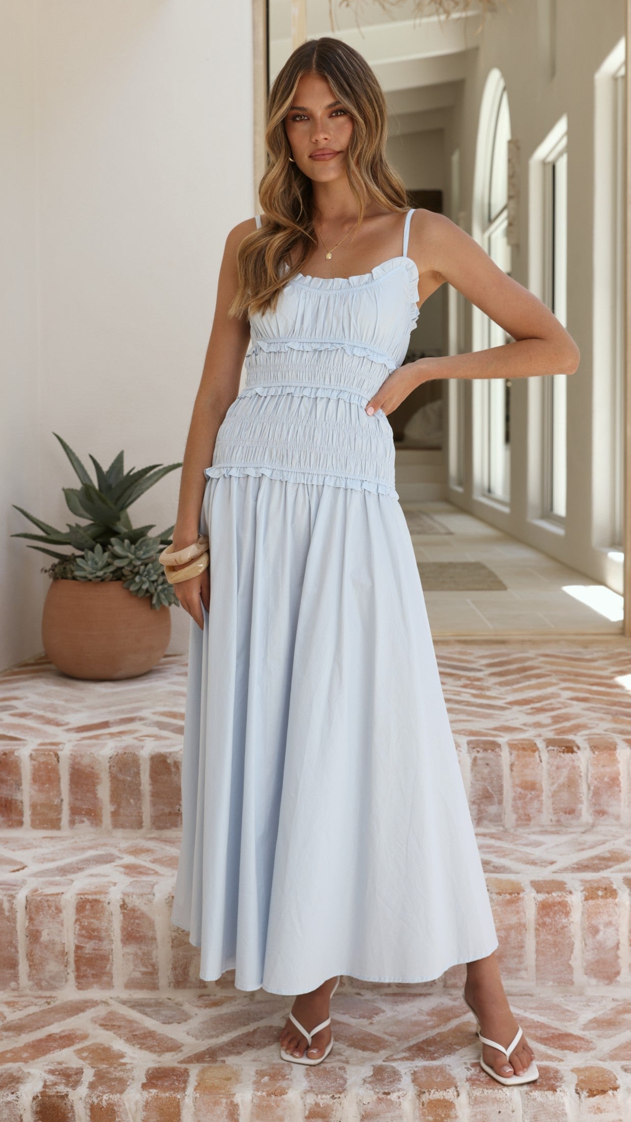 Vida Maxi Dress - Blue - Billy J