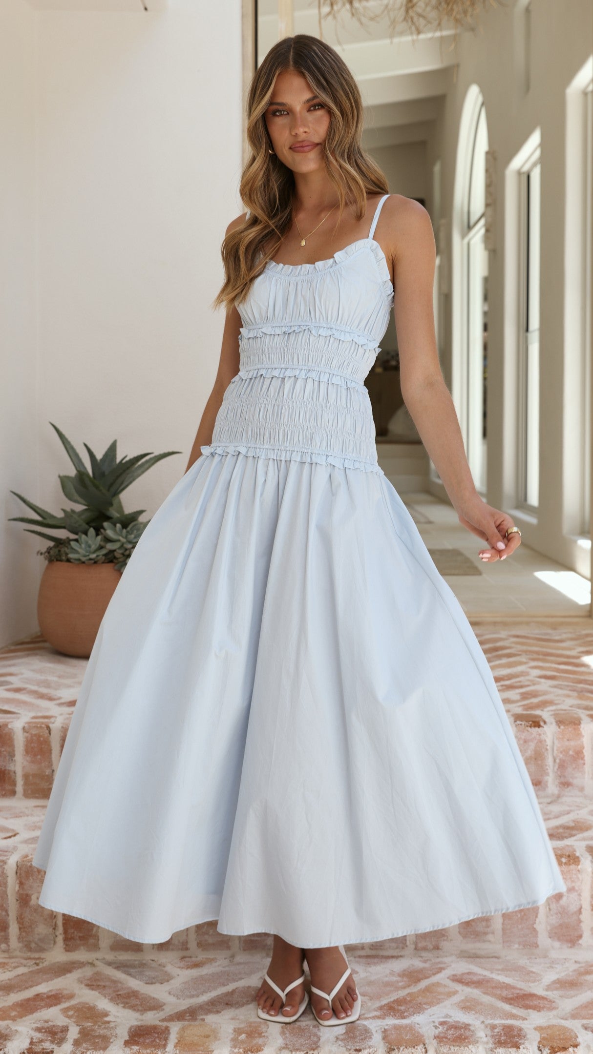 Vida Maxi Dress - Blue - Billy J