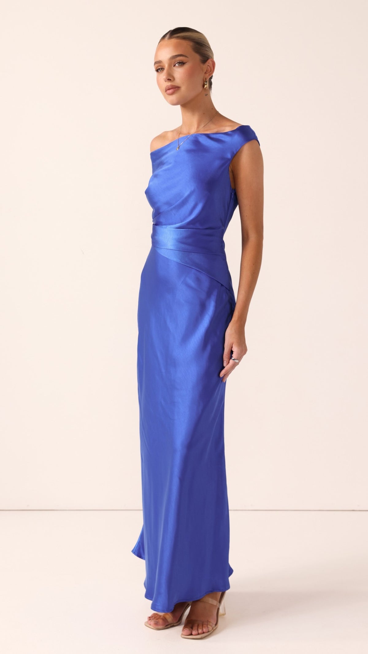 Auria Off Shoulder Maxi Dress - Royal Blue - Billy J