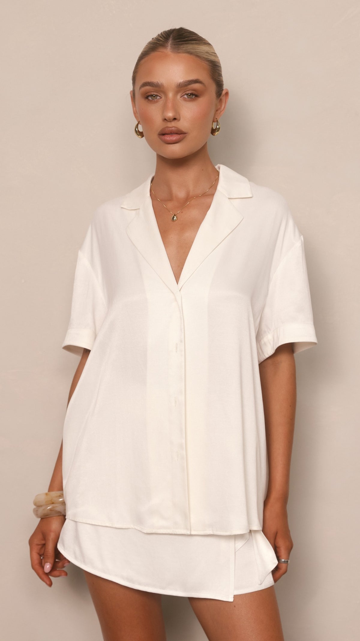 Bonnie Wrap Skirt - White - Billy J