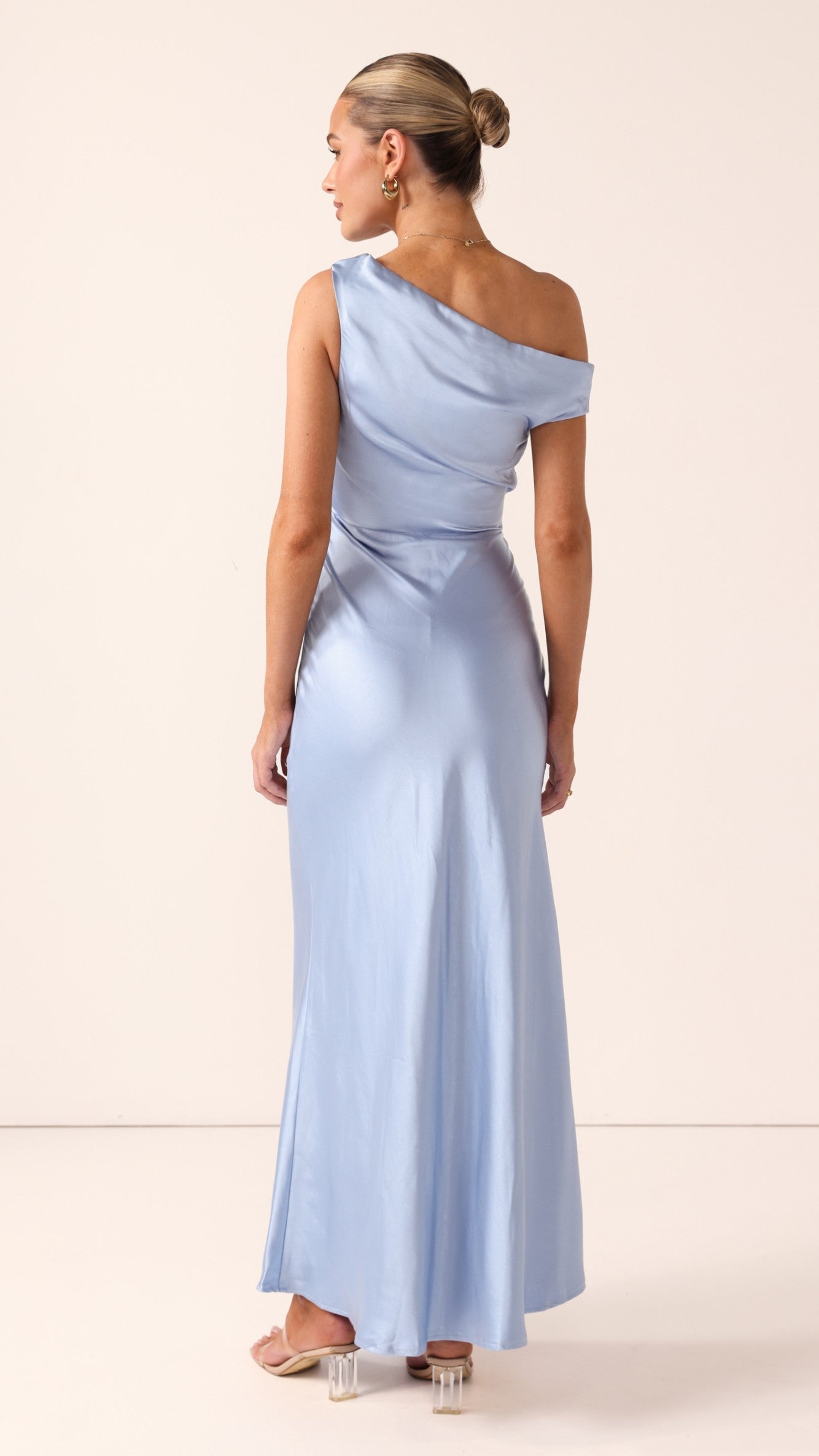 Auria Off Shoulder Maxi Dress - Blue - Billy J