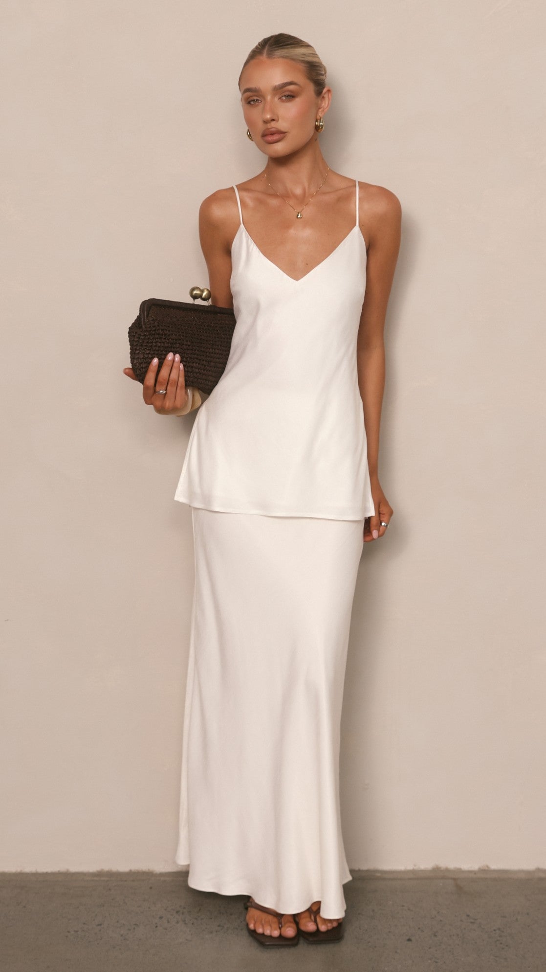 Celeste Maxi Skirt - White - Billy J