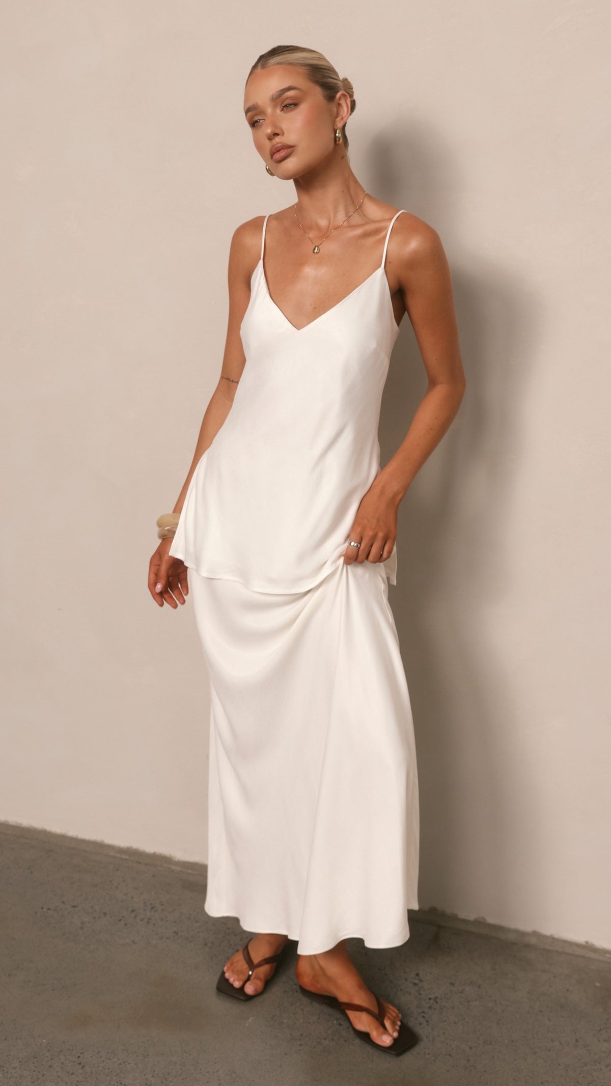 Celeste Maxi Skirt - White - Billy J