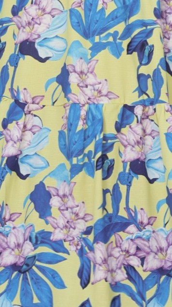 Avala Midi Dress - Blue Leaf Orchid - Billy J