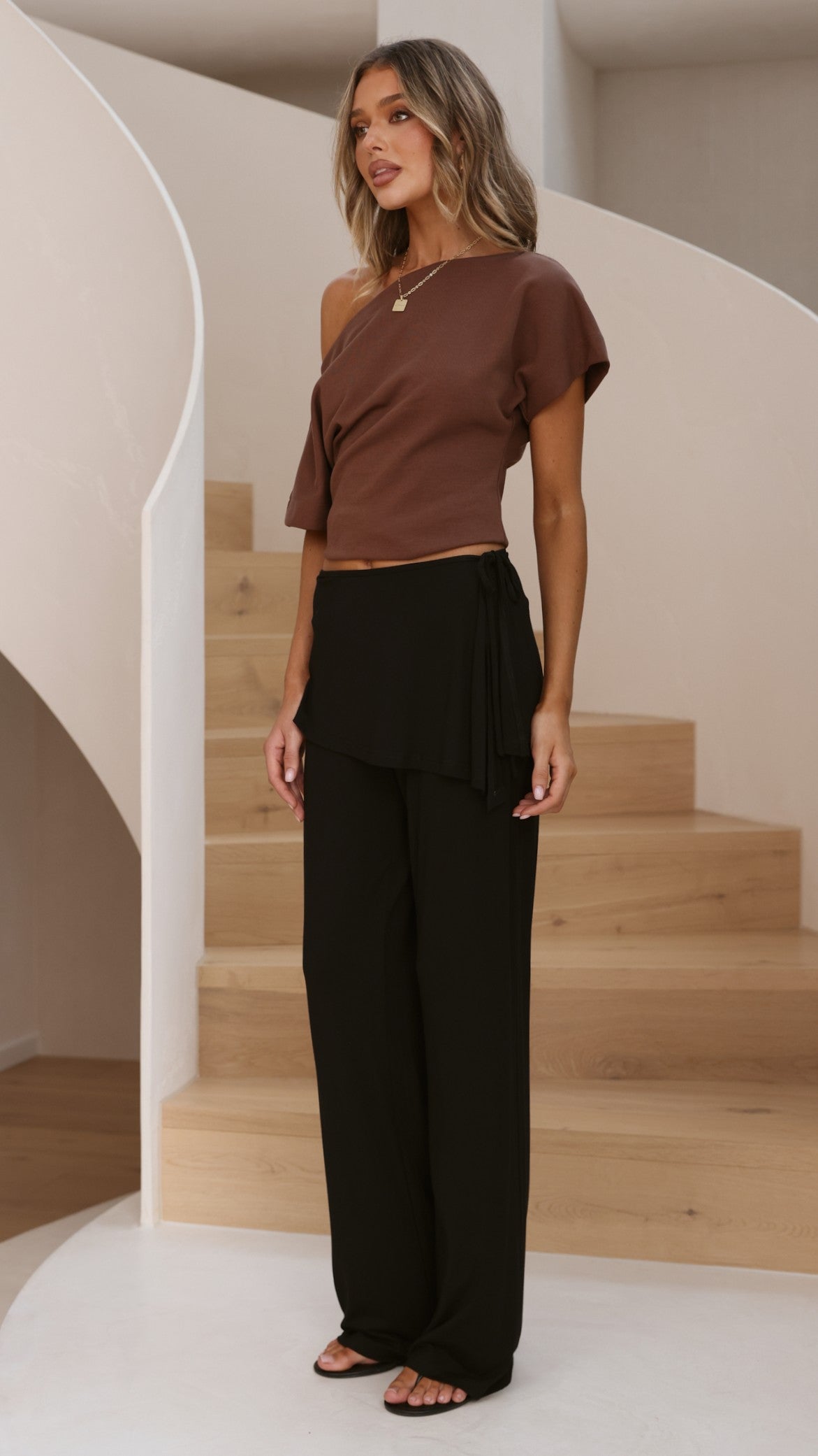 Jaxie Skirt Overlay Pants - Black - Billy J