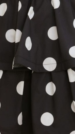 Matilda Mini Dress - Black/White Polka - Billy J