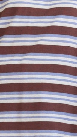 Bobby Crew Neck Tee - Blue/Chocolate Stripe - Billy J