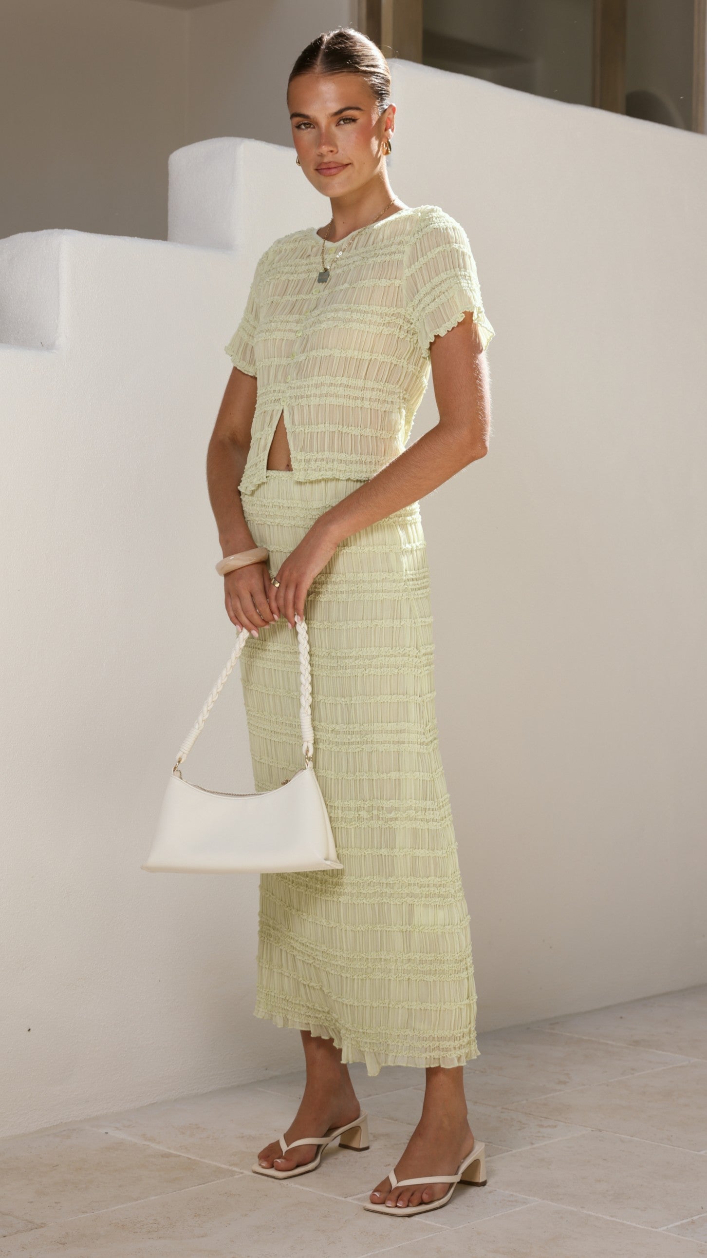 Maisie Maxi Skirt - Matcha - Billy J