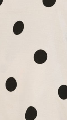 Hazelle Strapless Top - Beige/Black Polka Dot - Billy J