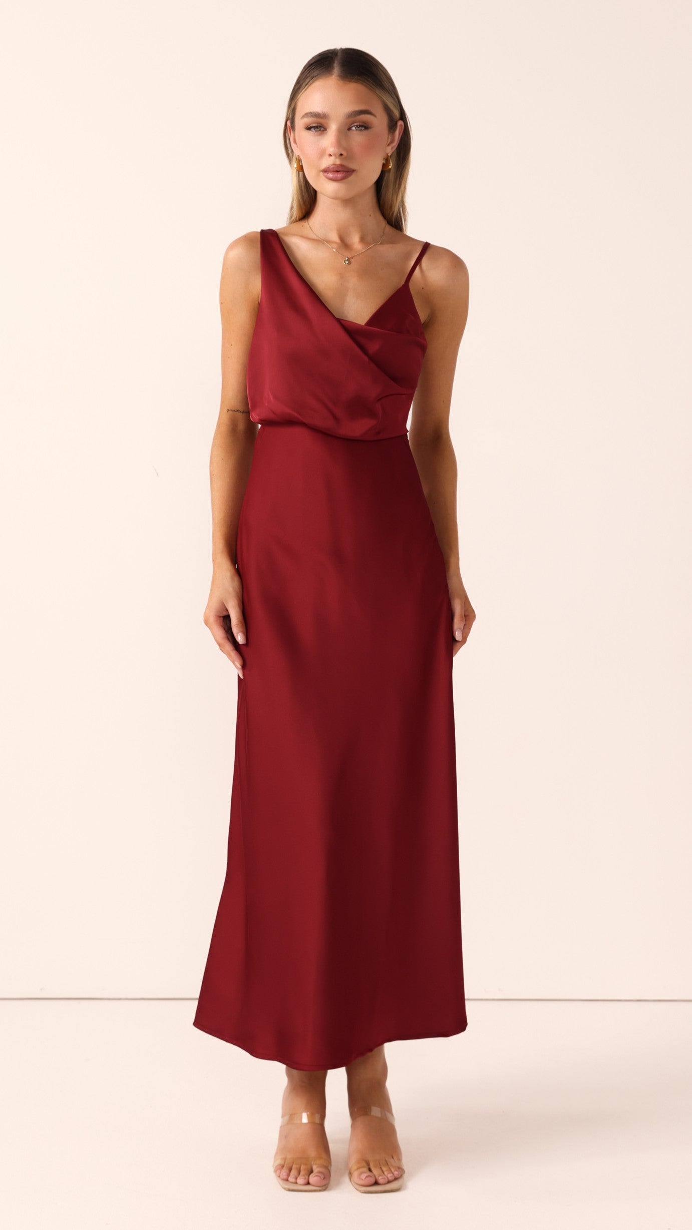 Audrey Maxi Dress - Wine - Billy J