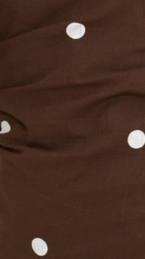 Gia Strapless Top and Shorts Set - Choc/White Polka Dot - Billy J