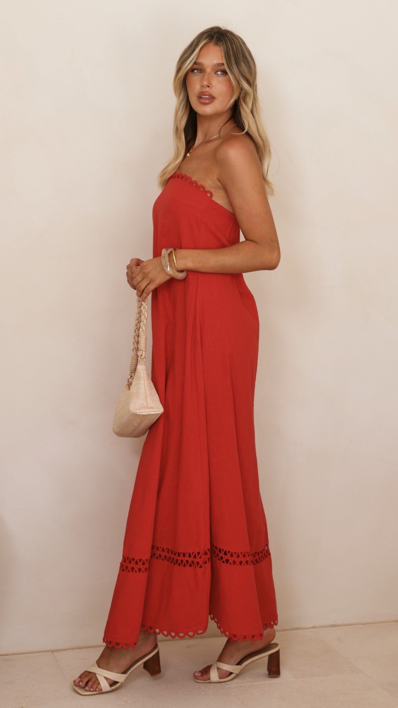 Sandra Maxi Dress - Red - Billy J