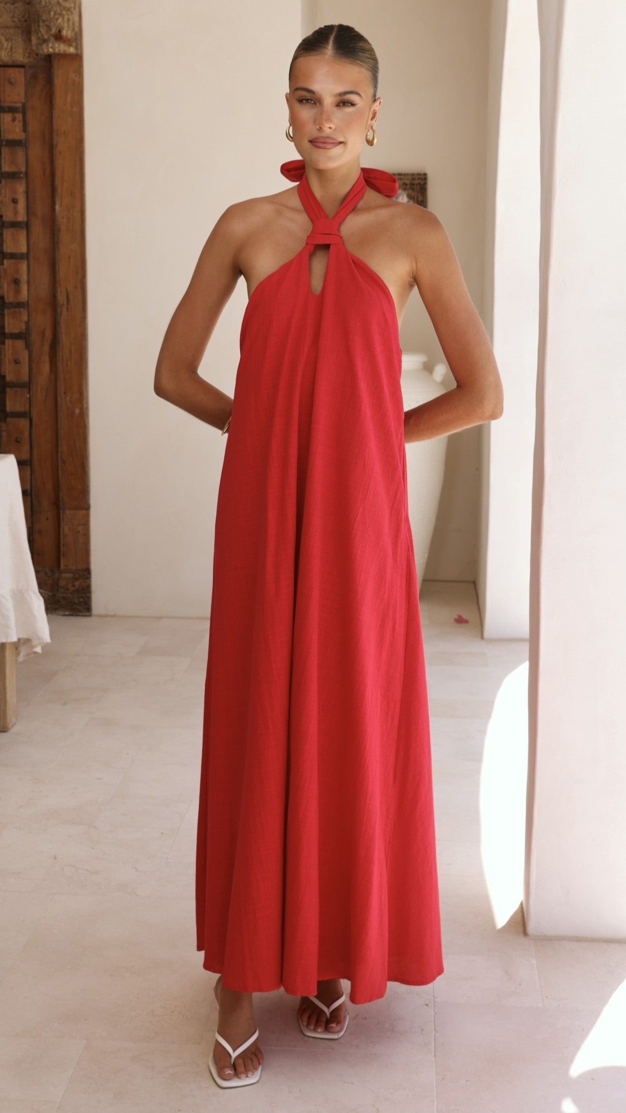 Tavia Maxi Dress - Red - Billy J