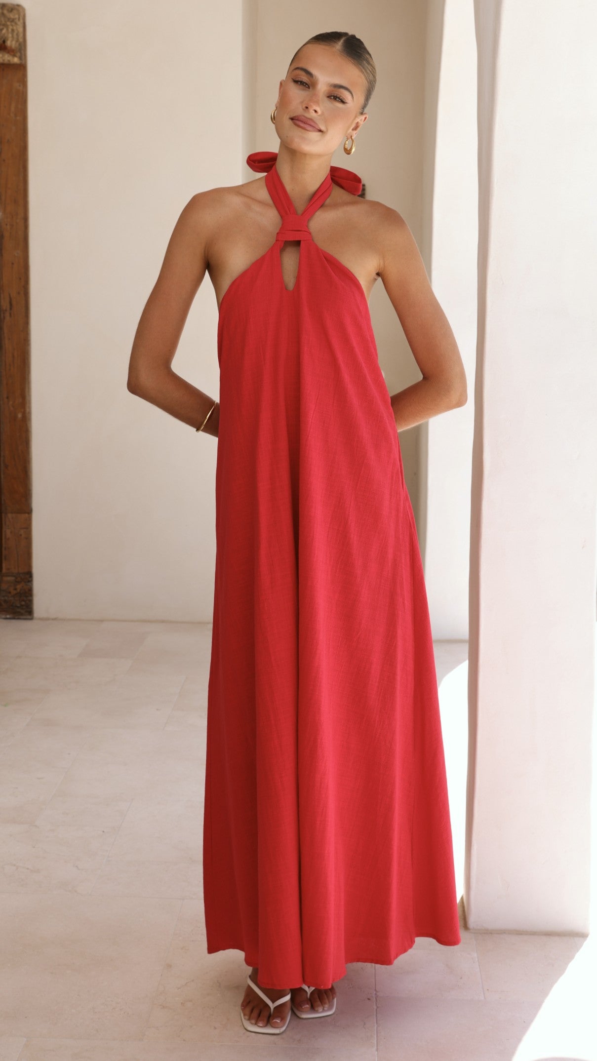 Tavia Maxi Dress - Red - Billy J