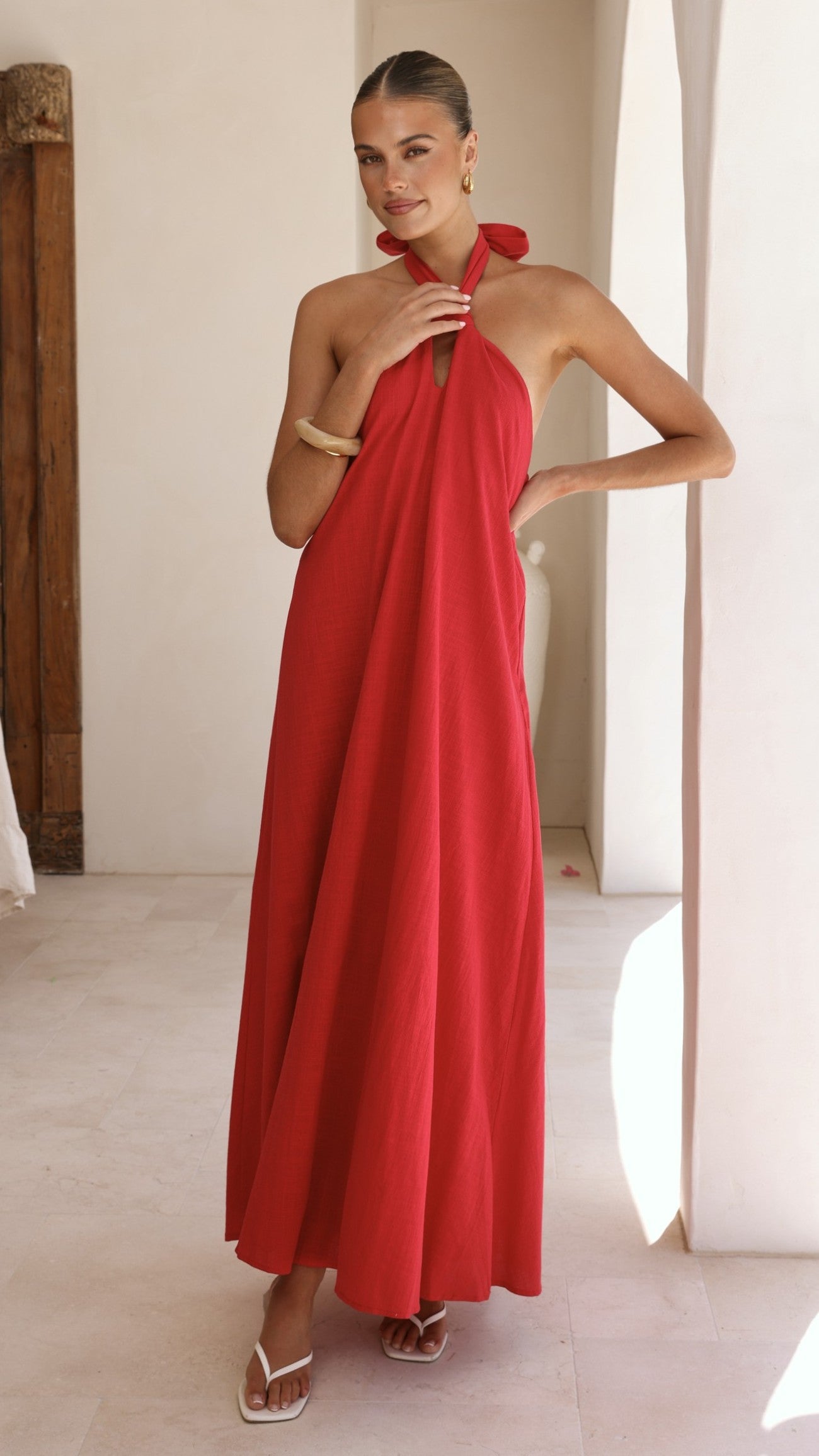 Tavia Maxi Dress - Red - Billy J