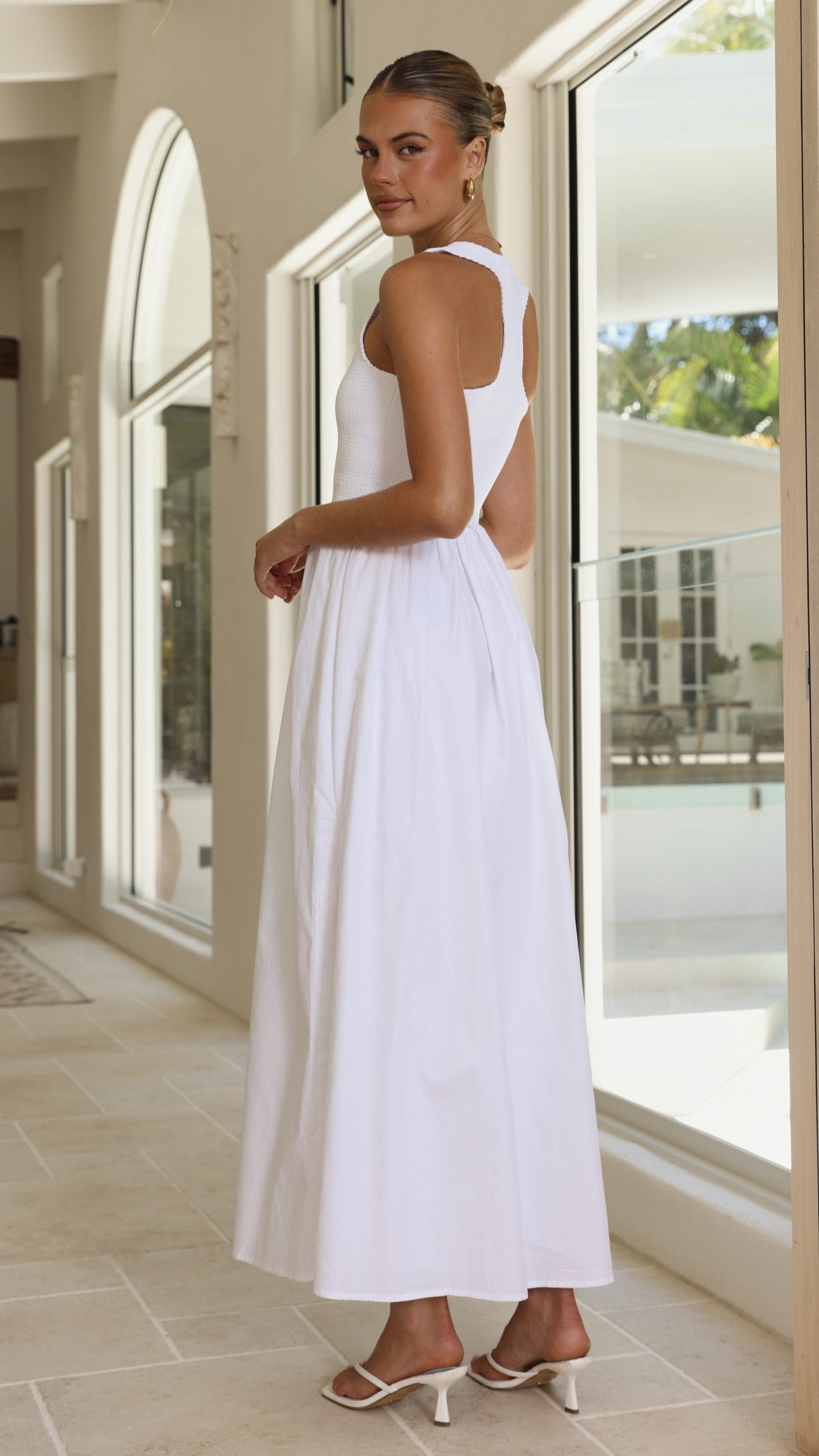 Amira Maxi Dress - White - Billy J