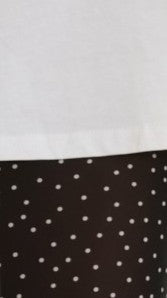 Elena Top and Maxi Skirt Set - White/Black Polka - Billy J