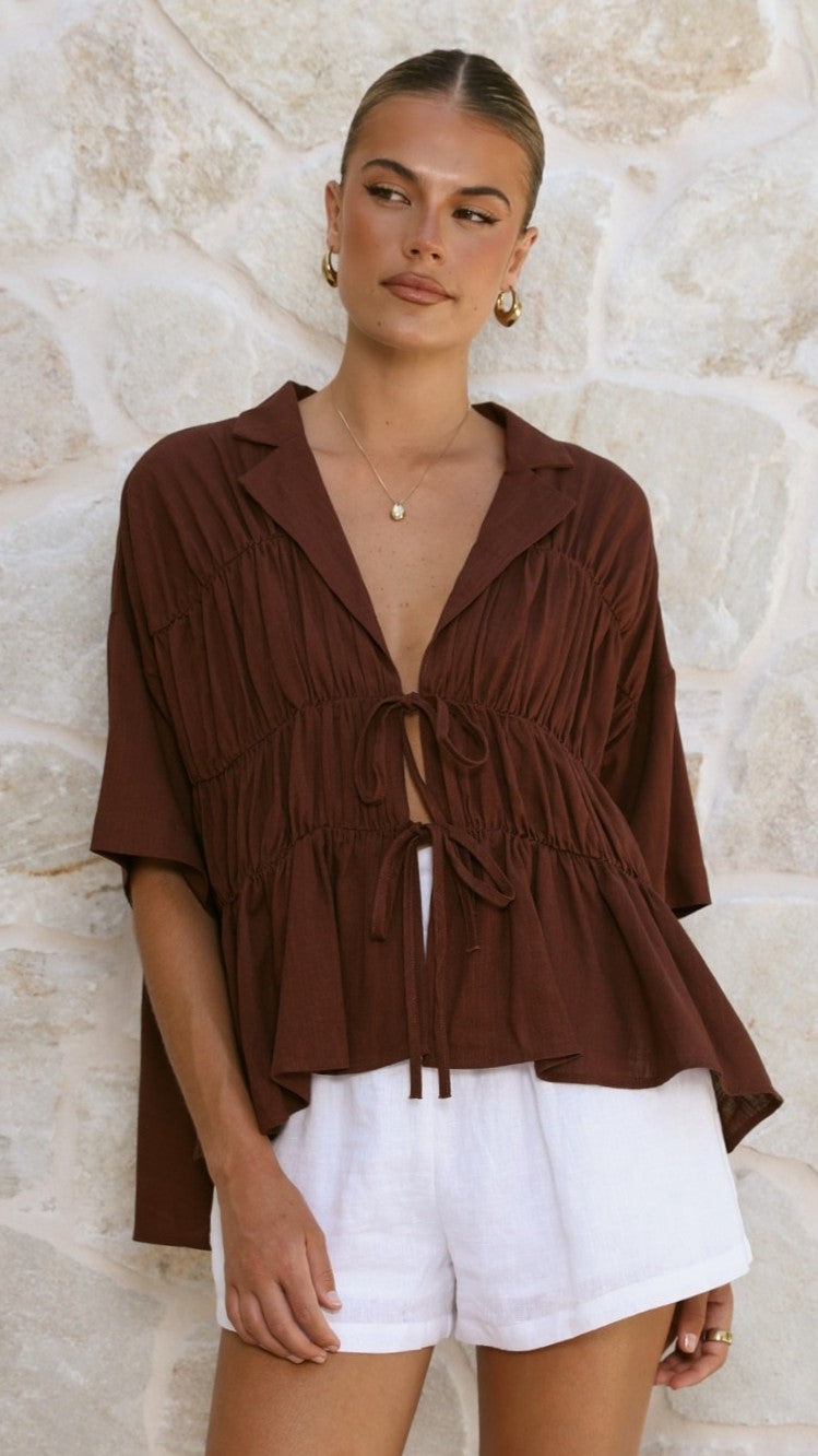 Kailey Top - Brown - Billy J