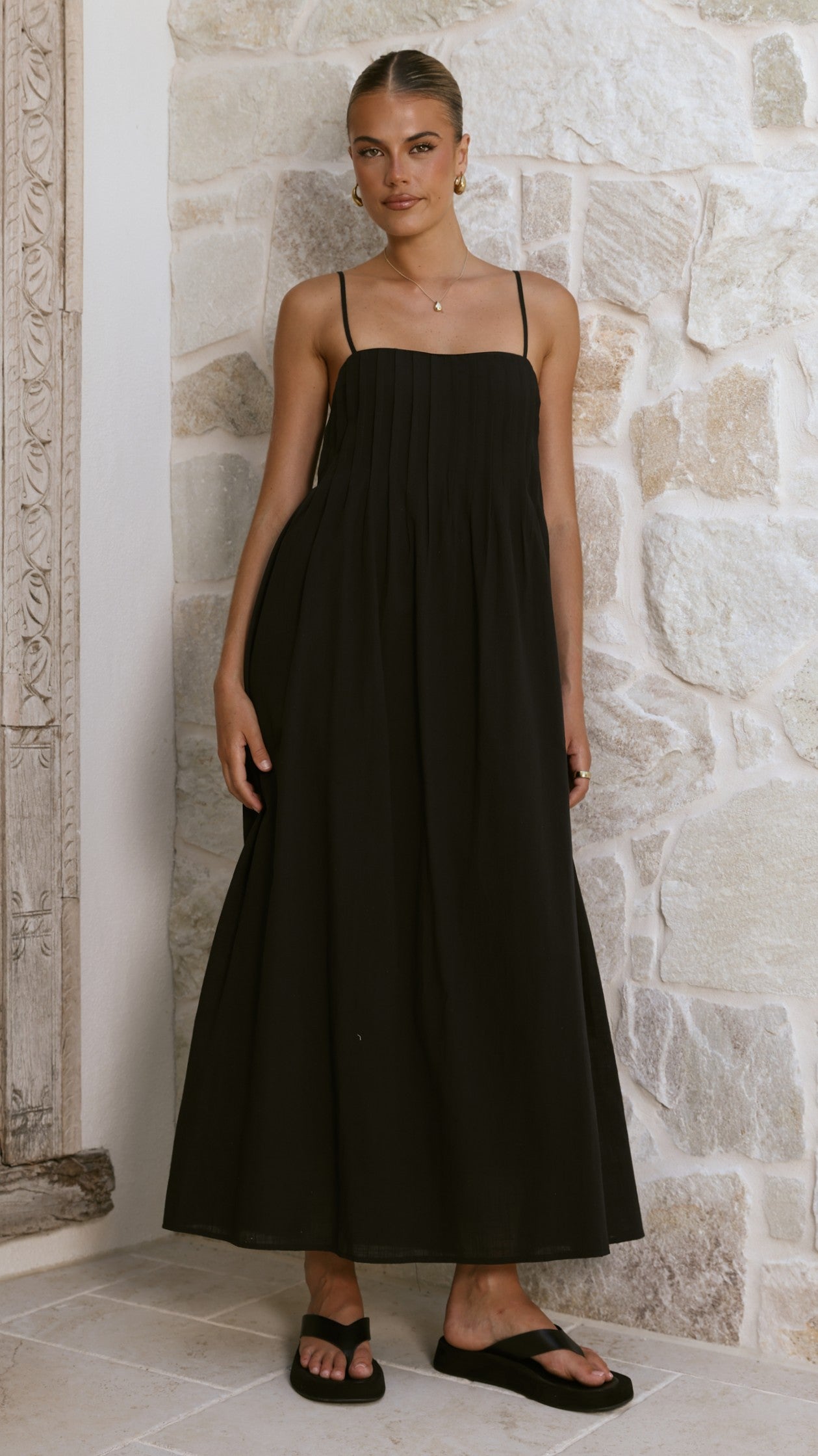 Stayla Maxi Dress - Black - Billy J
