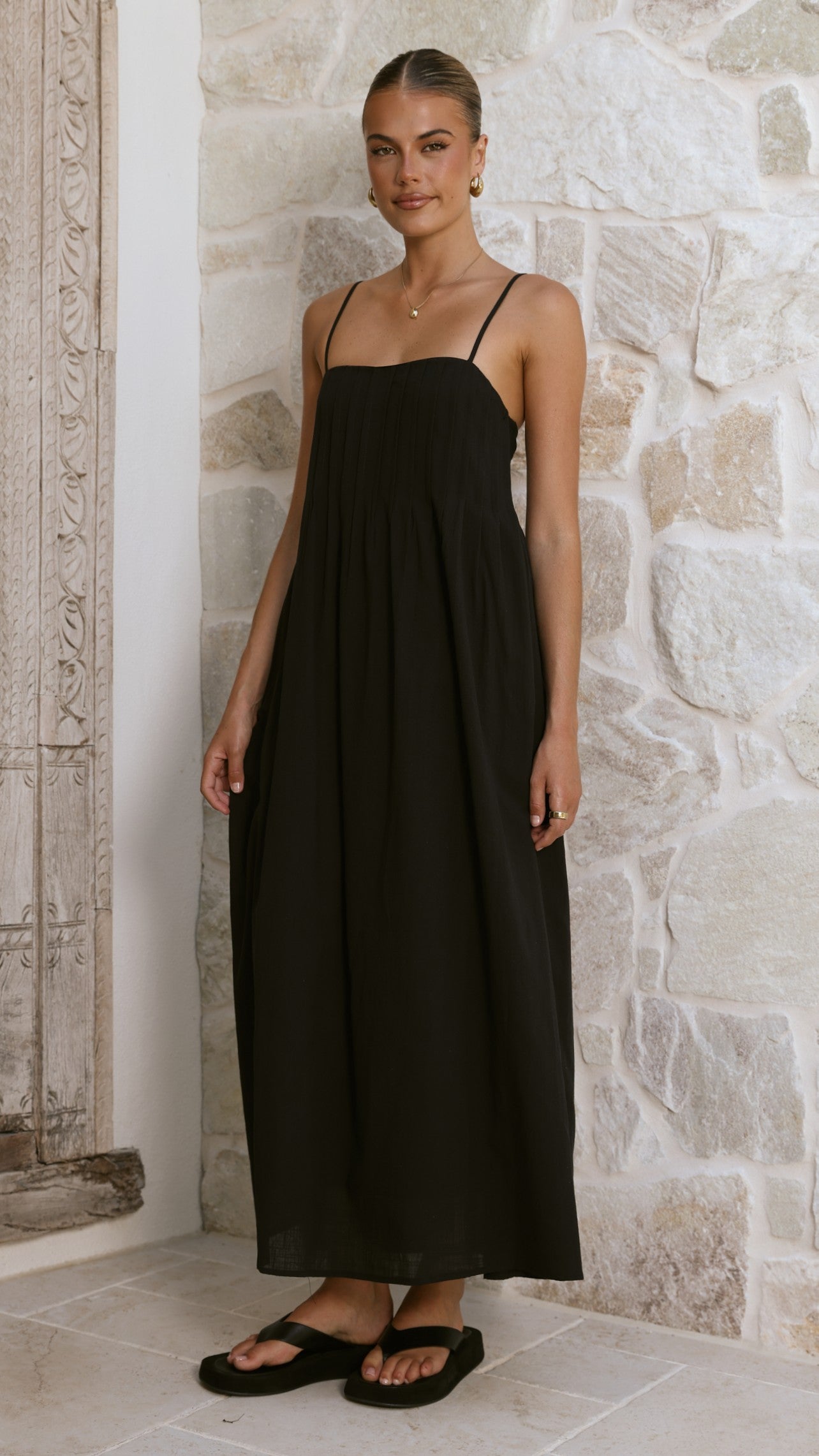 Stayla Maxi Dress - Black - Billy J