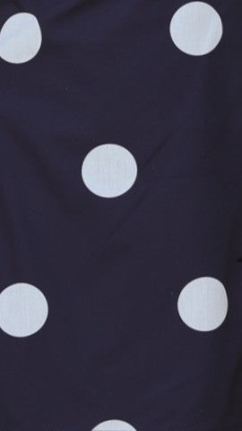 Ebbe Mini Dress - Navy/White Polka - Billy J