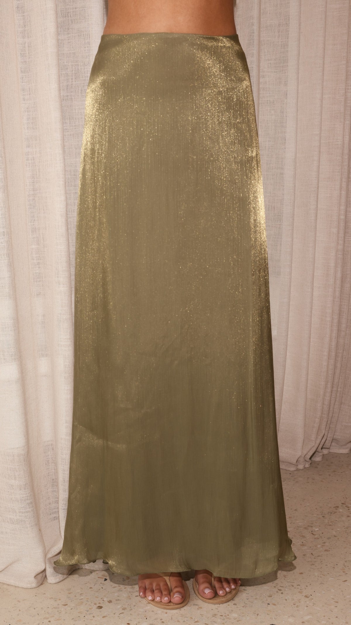 Amari Top and Maxi Skirt Set - Olive - Billy J