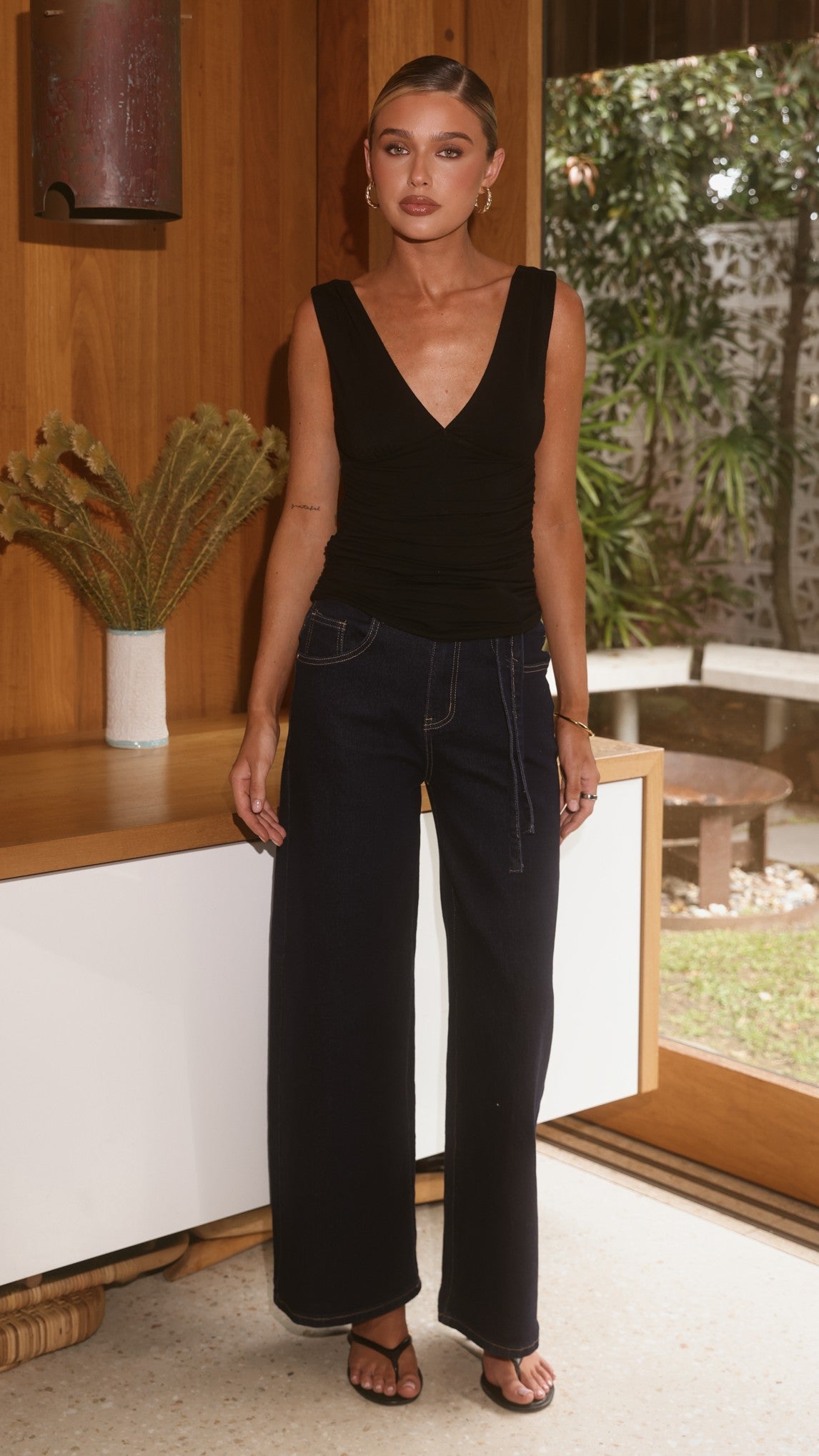 Nyra Wide Leg Jeans - Indigo - Billy J