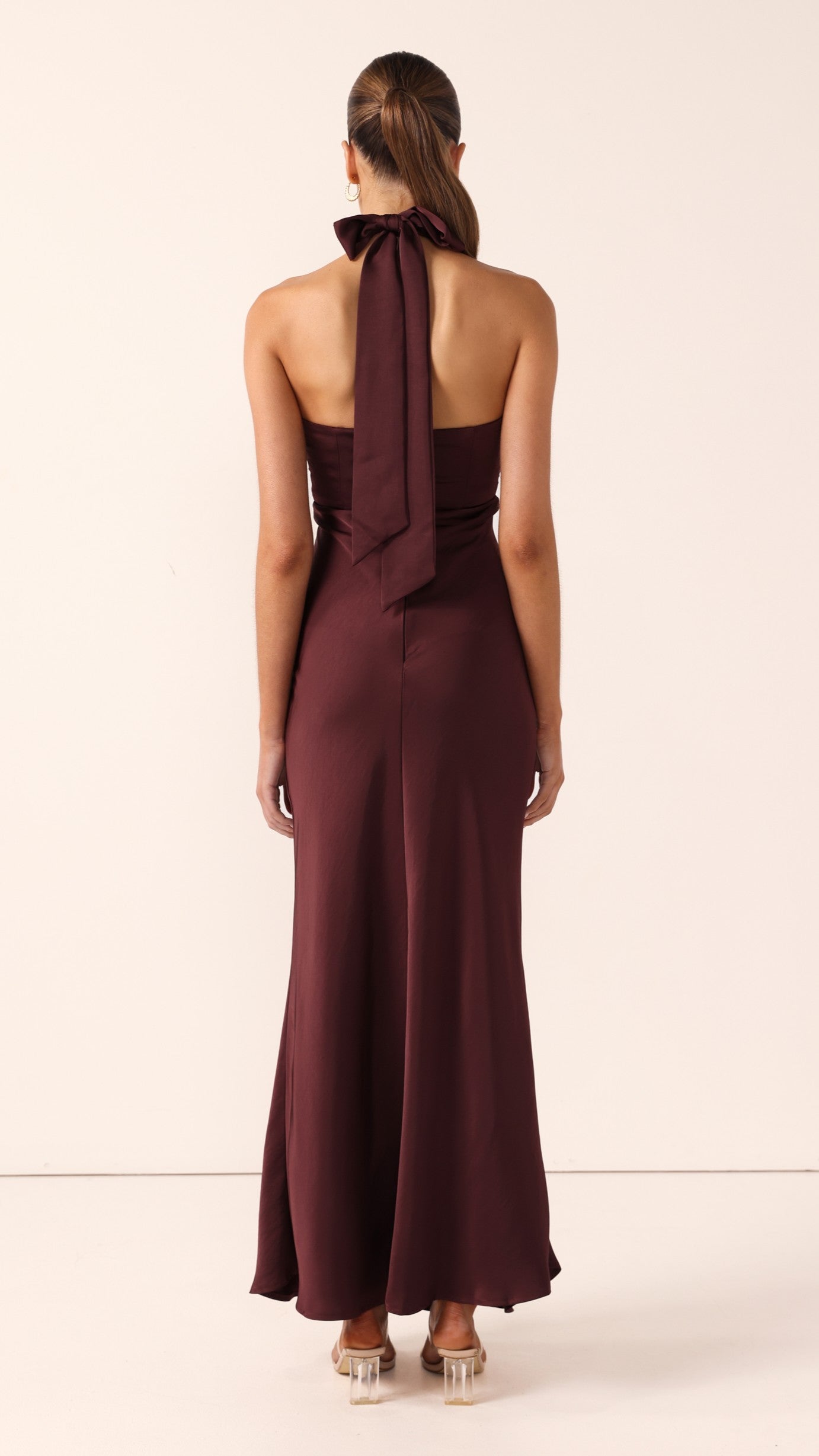 Grace Halter Maxi Dress - Chocolate - Billy J
