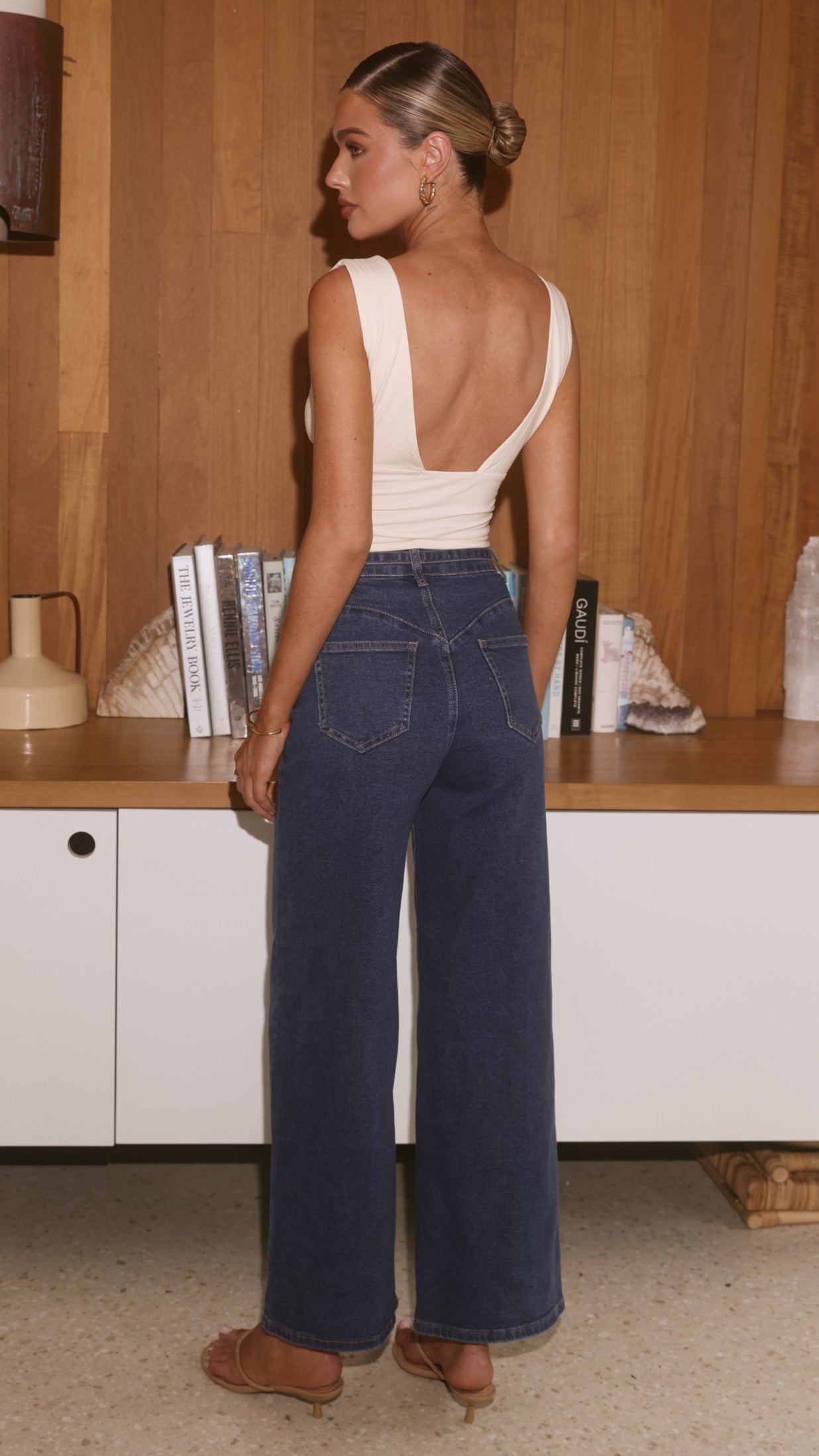Nyra Wide Leg Jeans - Dark Denim - Billy J
